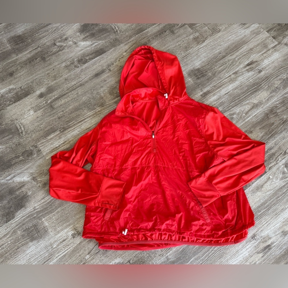 Avia semi-cropped running jacket- 3x- deep, burnt orange